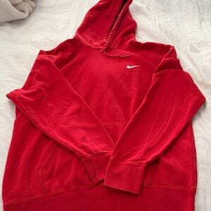 Nike Crimson Hoodie with Swoosh